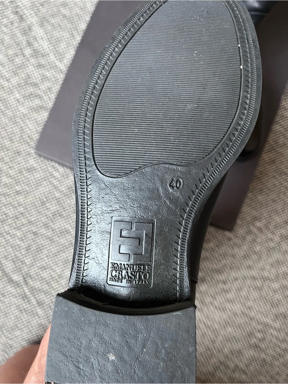 Black Leather Riding Boots made in Italy